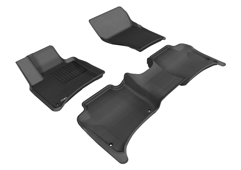Volkswagen Touareg Floor Mat Set - Front + Rear - 3D MAXpider - Kagu - Black - `11-`18 Volkswagen Touareg Floor Mat Set - Front + Rear - 3D MAXpider - Kagu - Black - `11-`18